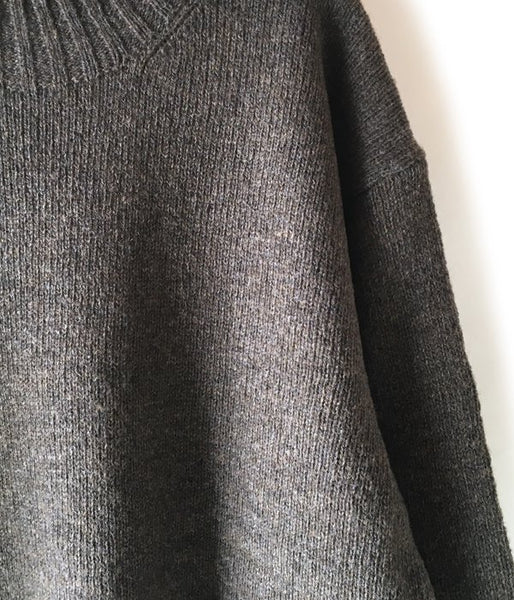 MHL./FINE SHETLAND KNIT (BROWN)