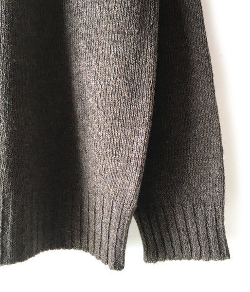 MHL./FINE SHETLAND KNIT (BROWN)