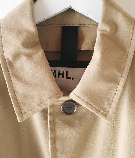 MHL./PROOFED COTTON NYLON TWILL COAT (BEIGE)