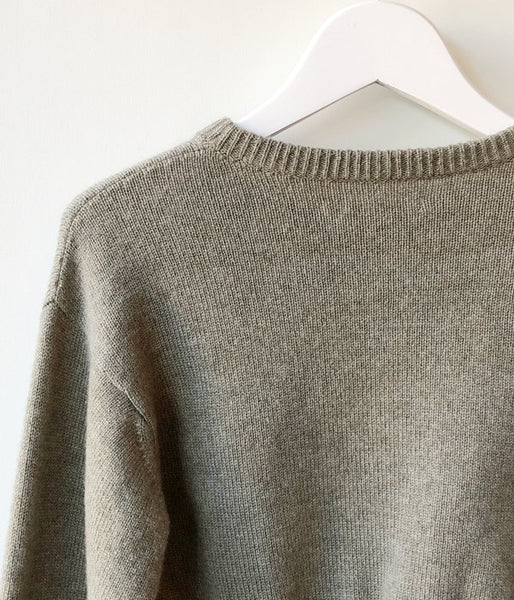 FUMIKA_UCHIDA/7G CASHMERE_CREW-NECK SHORT SWEATER(SAGEGREY)