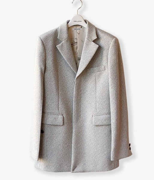 FUMIKA_UCHIDA/POLITWEED_SEMI-NOTCHED SINGLE JACKET(L.GREY)