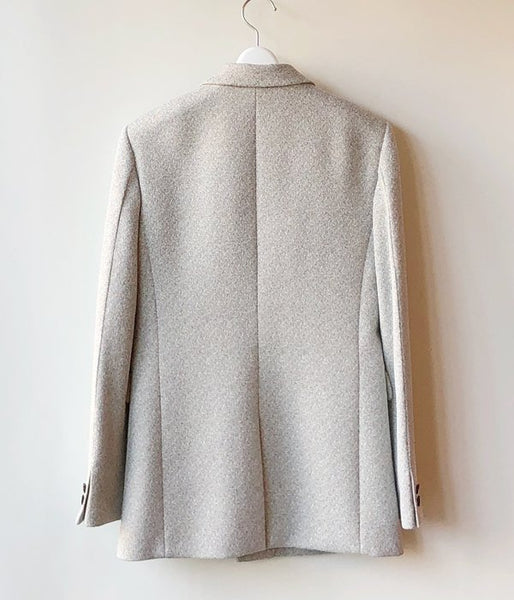 FUMIKA_UCHIDA/POLITWEED_SEMI-NOTCHED SINGLE JACKET(L.GREY)