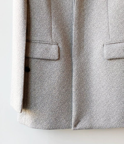 FUMIKA_UCHIDA/POLITWEED_SEMI-NOTCHED SINGLE JACKET(L.GREY)