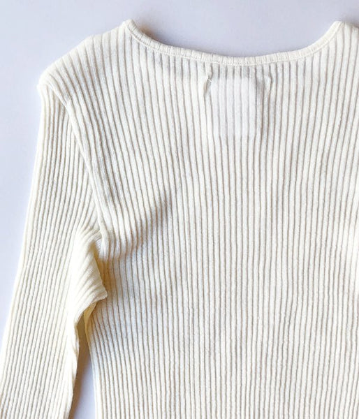 FUMIKA_UCHIDA/WOOL/SILK_NEEDLE DRAWING CREW-NECK(O.WHITE)