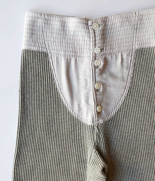 FUMIKA_UCHIDA/COTTON WAFFLE_THERMAL PANTS(GREY)