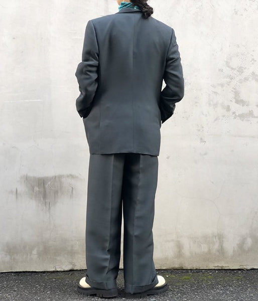 FUMIKA_UCHIDA/W/R DOUBLE-BREASTED JACKET(MOSSGREY)