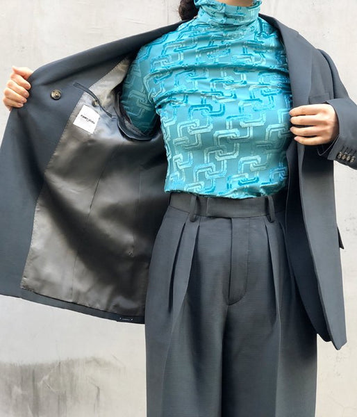 FUMIKA_UCHIDA/W/R DOUBLE-BREASTED JACKET(MOSSGREY)