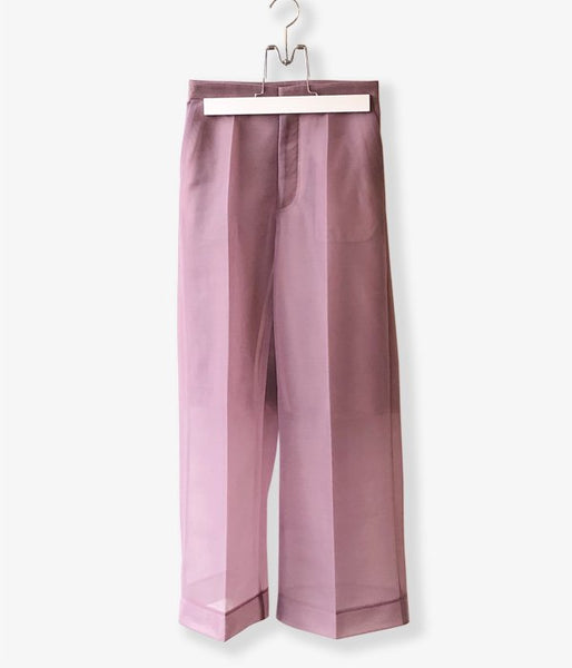 PHEENY/SEER DOUBLE KNIT WIDE SLACKS(MAUVE)