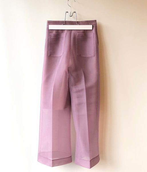 PHEENY/SEER DOUBLE KNIT WIDE SLACKS(MAUVE)