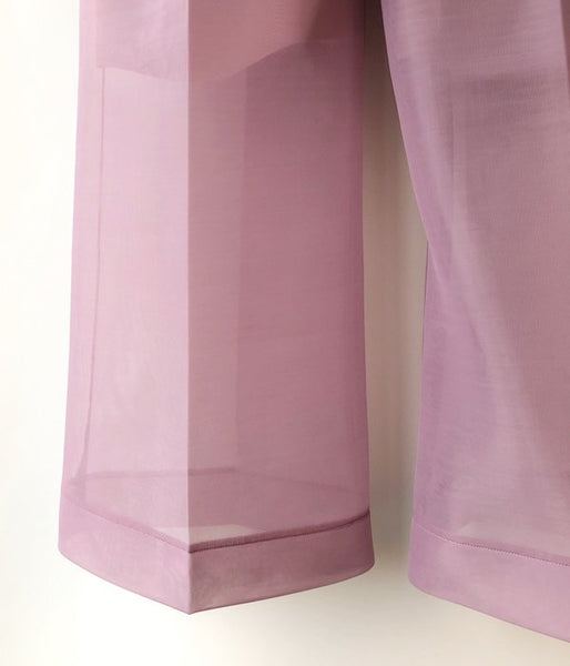 PHEENY/SEER DOUBLE KNIT WIDE SLACKS(MAUVE)
