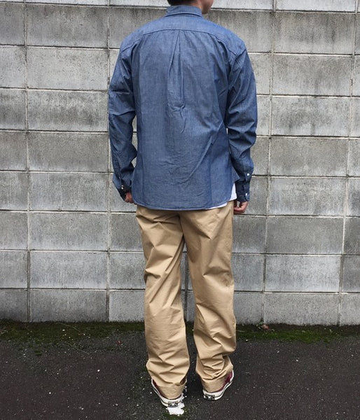 MHL./WASHED CHINO COTTON PANTS (BEIGE)