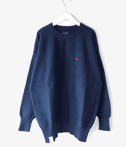 DESCENDANT/JEU CREW NECK KNIT (NAVY)