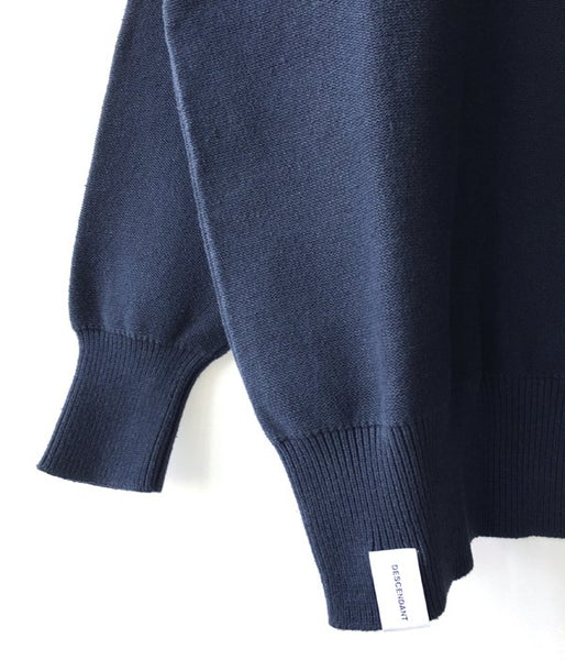 DESCENDANT/JEU CREW NECK KNIT (NAVY)