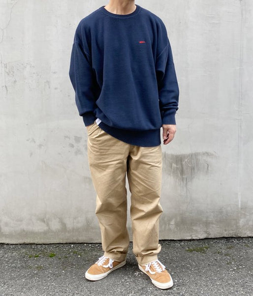 DESCENDANT/JEU CREW NECK KNIT (NAVY)