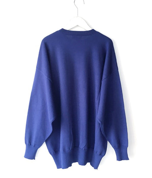 DESCENDANT/MADISON CREW NECK KNIT COOL MAX (BLUE)