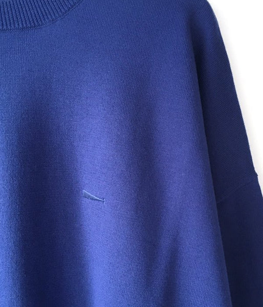 DESCENDANT/MADISON CREW NECK KNIT COOL MAX (BLUE)