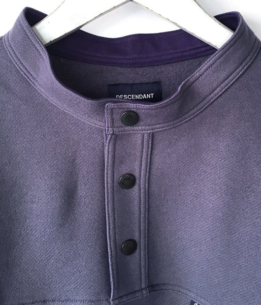 DESCENDANT/VOIL HENRY NECK SWEATSHIRT (NAVY)