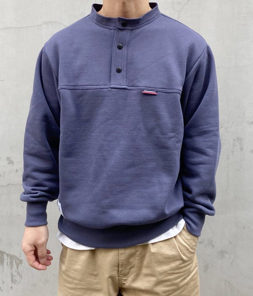 DESCENDANT/VOIL HENRY NECK SWEATSHIRT (NAVY)