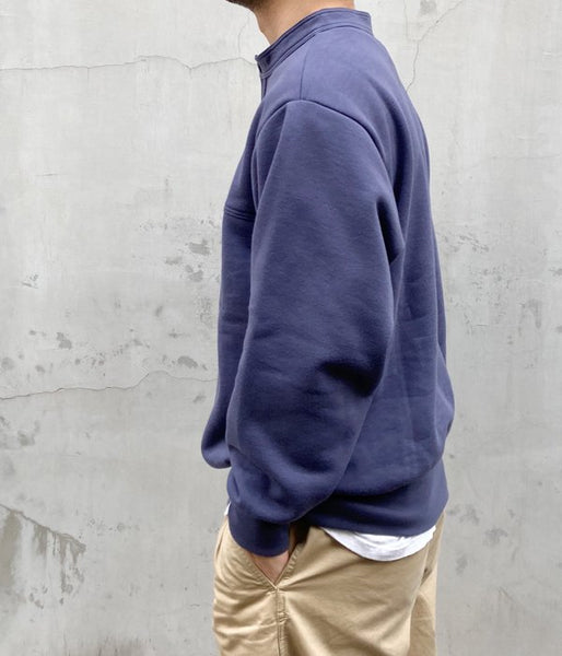 DESCENDANT/VOIL HENRY NECK SWEATSHIRT (NAVY)