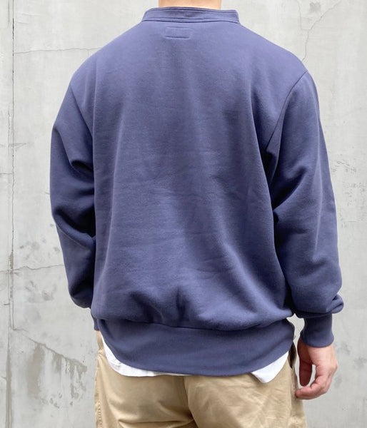 DESCENDANT/VOIL HENRY NECK SWEATSHIRT (NAVY)