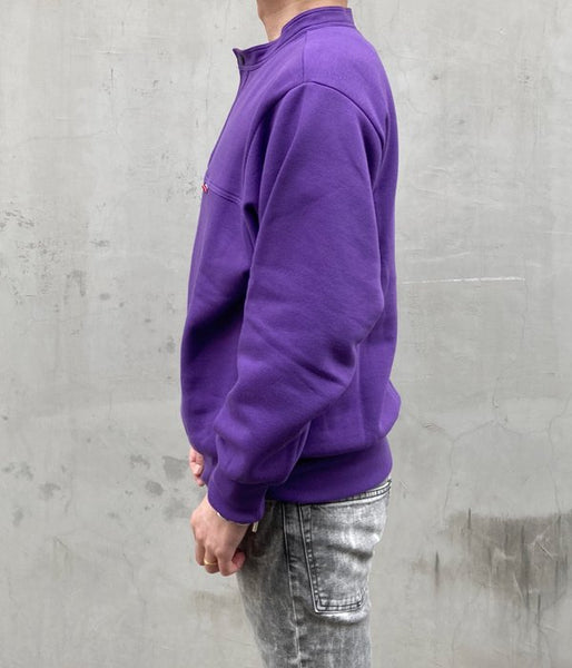 DESCENDANT/VOIL HENRY NECK SWEATSHIRT (PURPLE)