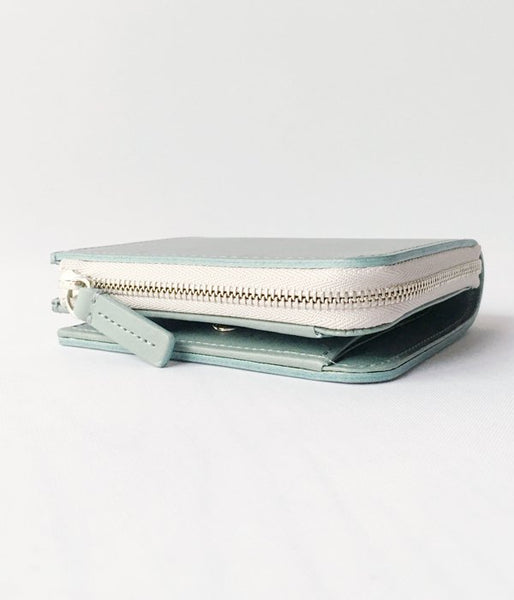 MARGARET HOWELL/SMOOTH LEATHER FOLD WALLET (BLUE)