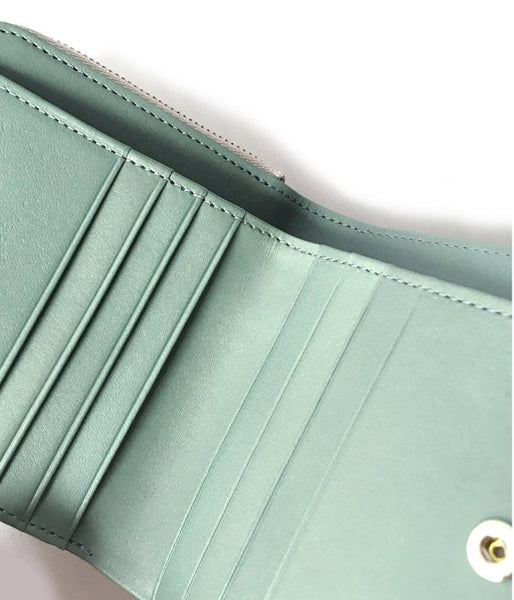 MARGARET HOWELL/SMOOTH LEATHER FOLD WALLET (BLUE)