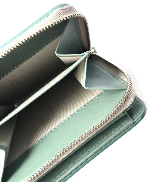 MARGARET HOWELL/SMOOTH LEATHER FOLD WALLET (BLUE)