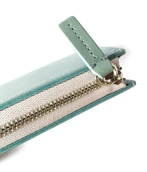 MARGARET HOWELL/SMOOTH LEATHER L PURSE (BLUE)
