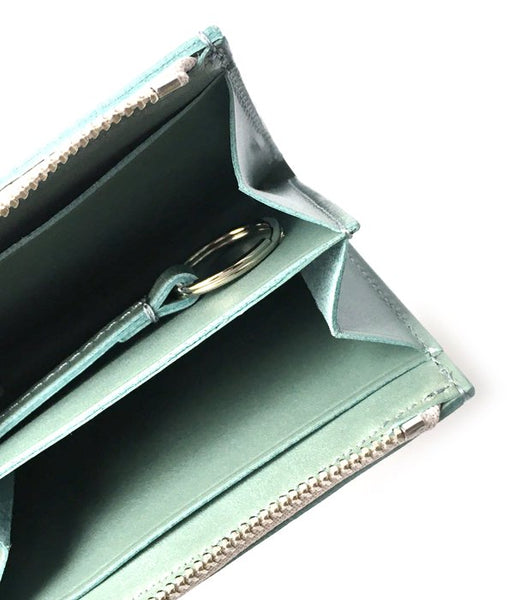 MARGARET HOWELL/SMOOTH LEATHER L PURSE (BLUE)