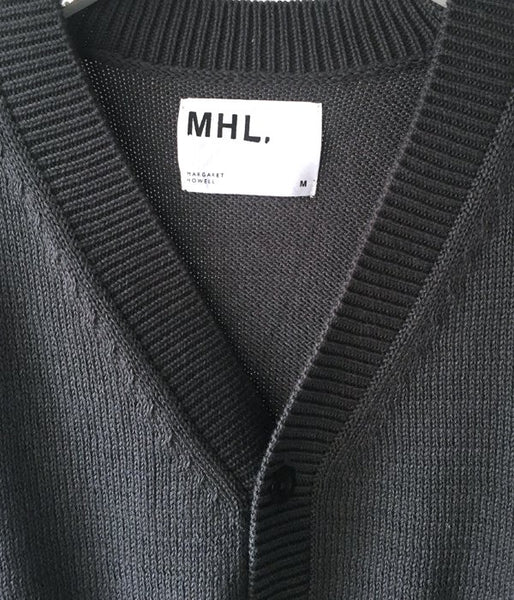 MHL./ROUGH COTTON CARDIGAN (GRAY)