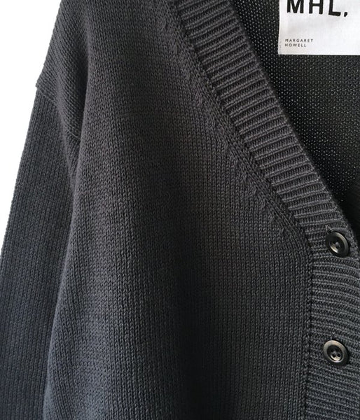 MHL./ROUGH COTTON CARDIGAN WOMENS(GRAY)