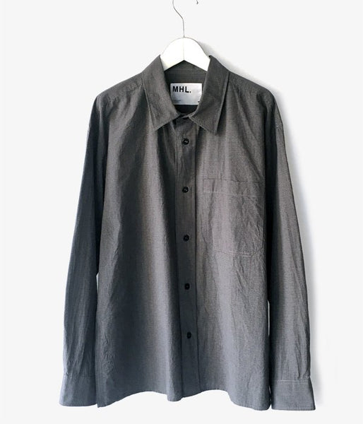 MHL./TINY GINGHAM COTTON SHIRT (NAVY)