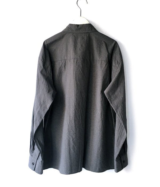 MHL./TINY GINGHAM COTTON SHIRT (NAVY)