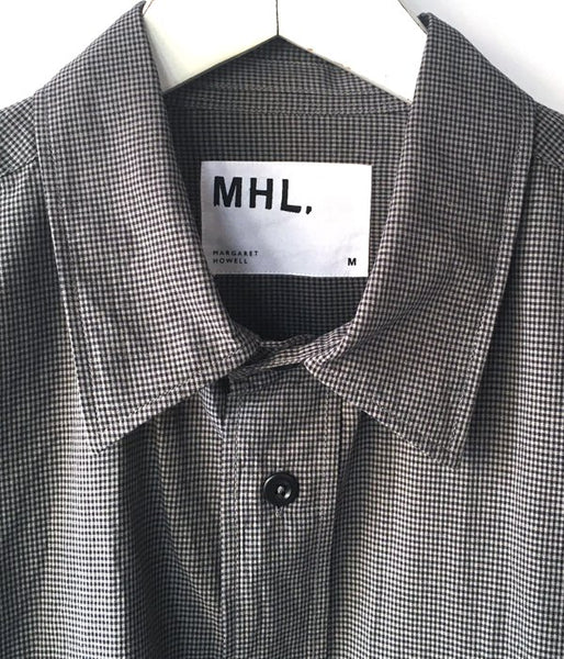MHL./TINY GINGHAM COTTON SHIRT (NAVY)