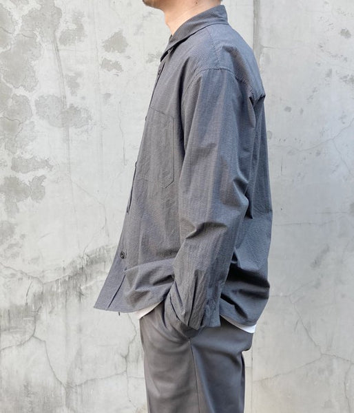 MHL./TINY GINGHAM COTTON SHIRT (NAVY)