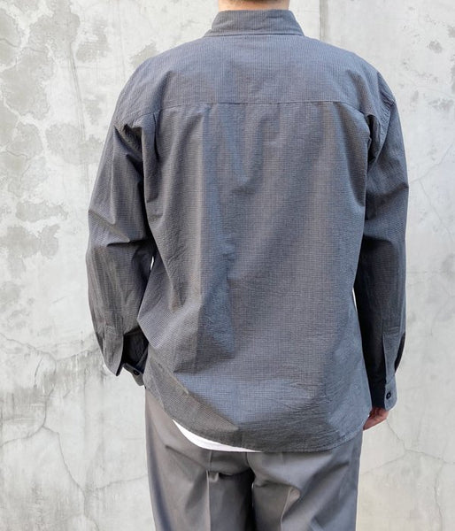 MHL./TINY GINGHAM COTTON SHIRT (NAVY)