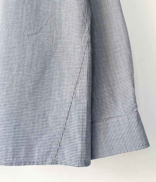 MHL./TINY GINGHAM COTTON SHIRT (BLUE)
