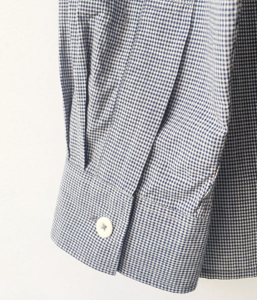 MHL./TINY GINGHAM COTTON SHIRT (BLUE)