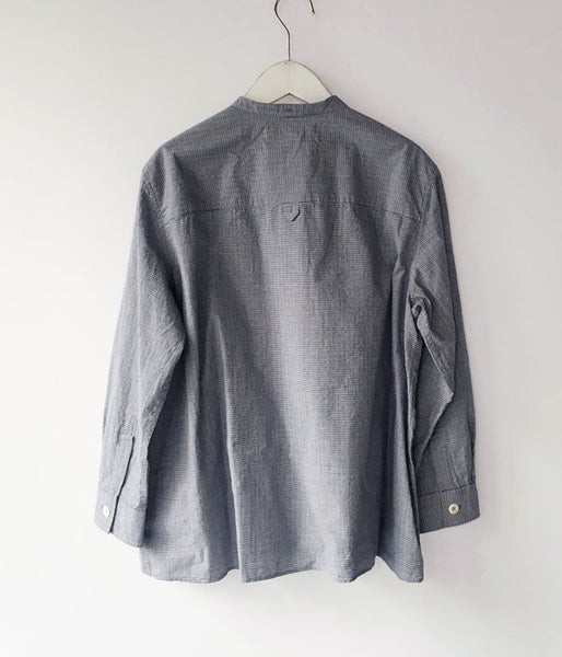 MHL./TINY GINGHAM COTTON P/O SHIRT WOMENS (BLUE)