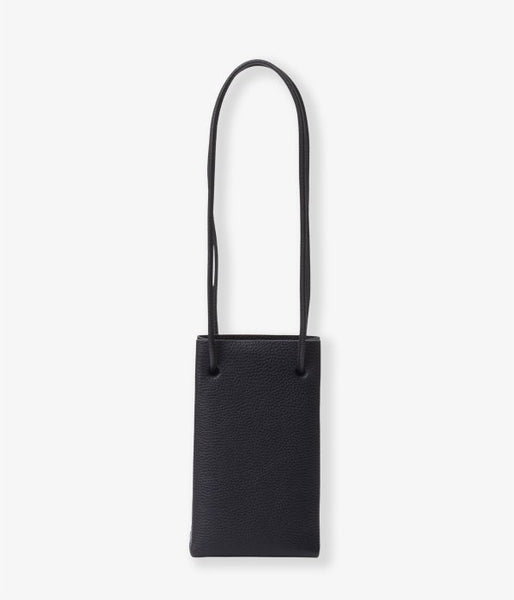 Aeta/PEBBLE GRAIN LEATHER SHOULDER TOTE XS(BLACK)