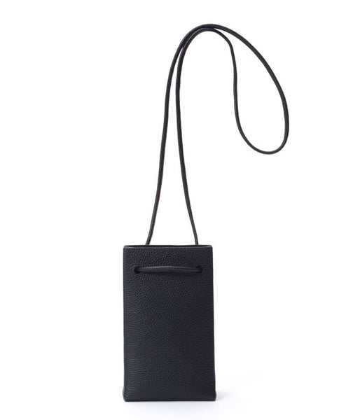 Aeta/PEBBLE GRAIN LEATHER SHOULDER TOTE XS(BLACK)