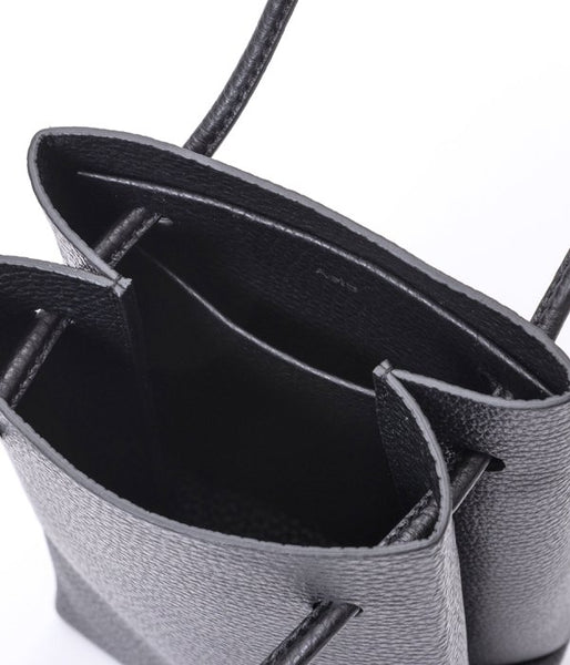 Aeta/PEBBLE GRAIN LEATHER SHOULDER TOTE XS(BLACK)