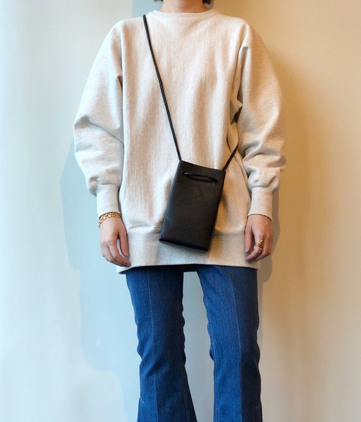 Aeta/PEBBLE GRAIN LEATHER SHOULDER TOTE XS(BLACK)