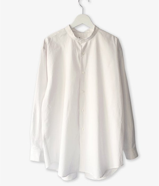 holk/STAND COLLAR SHIRT (WHITE)