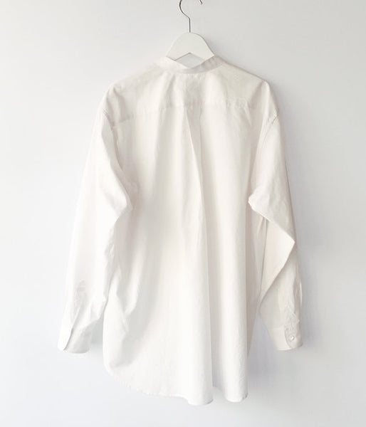 holk/STAND COLLAR SHIRT (WHITE)