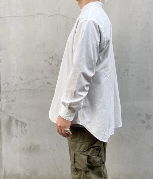 holk/STAND COLLAR SHIRT (WHITE)