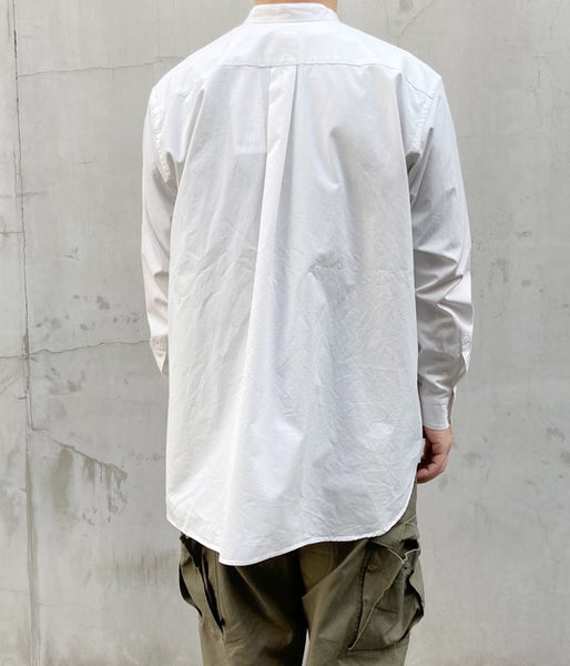 holk/STAND COLLAR SHIRT (WHITE)