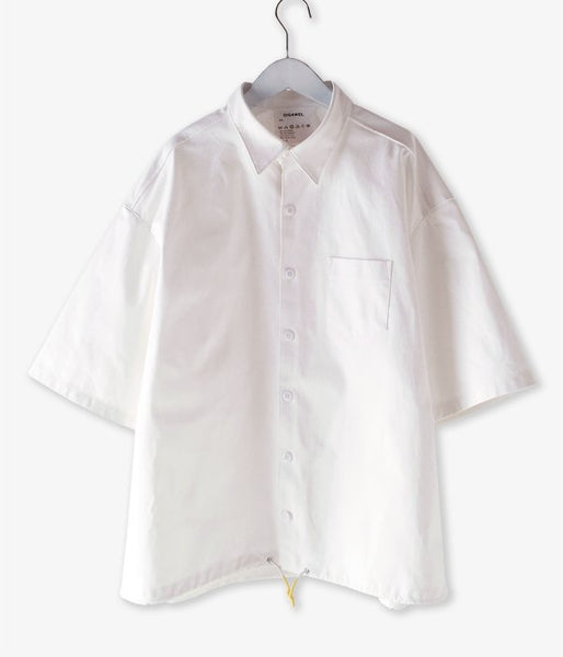 DIGAWEL/CANVAS BIG S/S SHIRT (WHITE)
