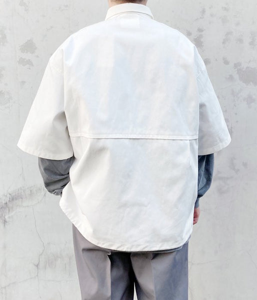 DIGAWEL/CANVAS BIG S/S SHIRT (WHITE)
